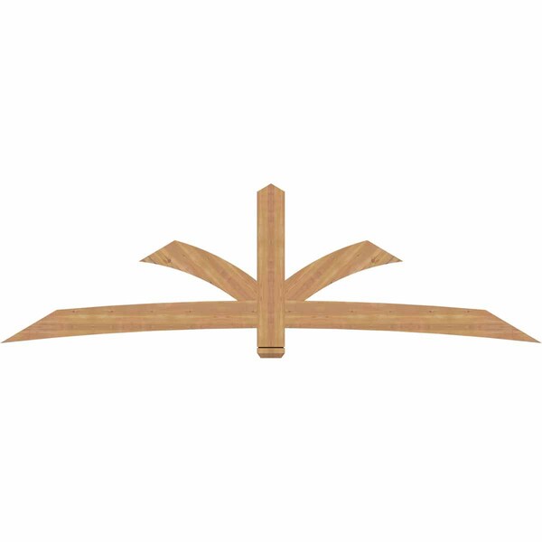 Ekena Millwork Davenport Timber Gable Bracket, Western Red Cedar, 108"W x 31 1/2"H x 1 1/2"D x 5 1/2"F, 7/12 Pitch GBW108X31X0206DAV00SWR - main